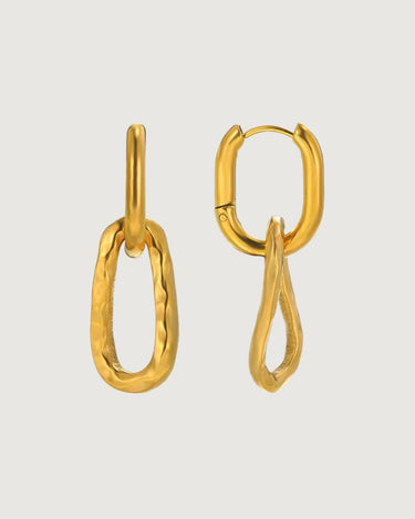 ORGANIC REMOVABLE LINK EARRINGS 18K GOLD PVD - STUDIO JO STORE